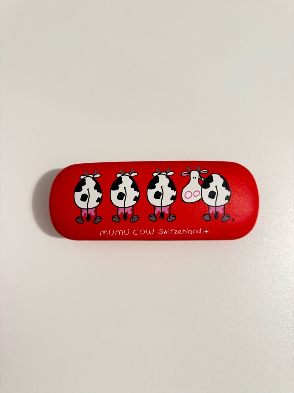 Cotfer Geneva Red Glasses Case with Cow Design (Kids)
